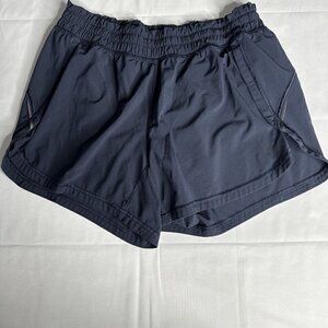 Athleta Women's Running Shorts Size S Navy Blue Lined Run, Gym, Workout